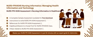 NURS FPX 4045 Assessment 1 Nursing Informatics in Healthcare